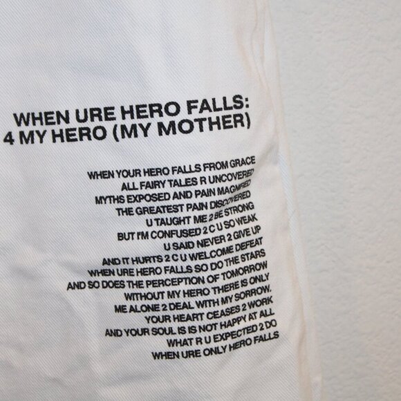 Zara Tupac bravado printed white denim joggers size medium - Picture 5 of 6